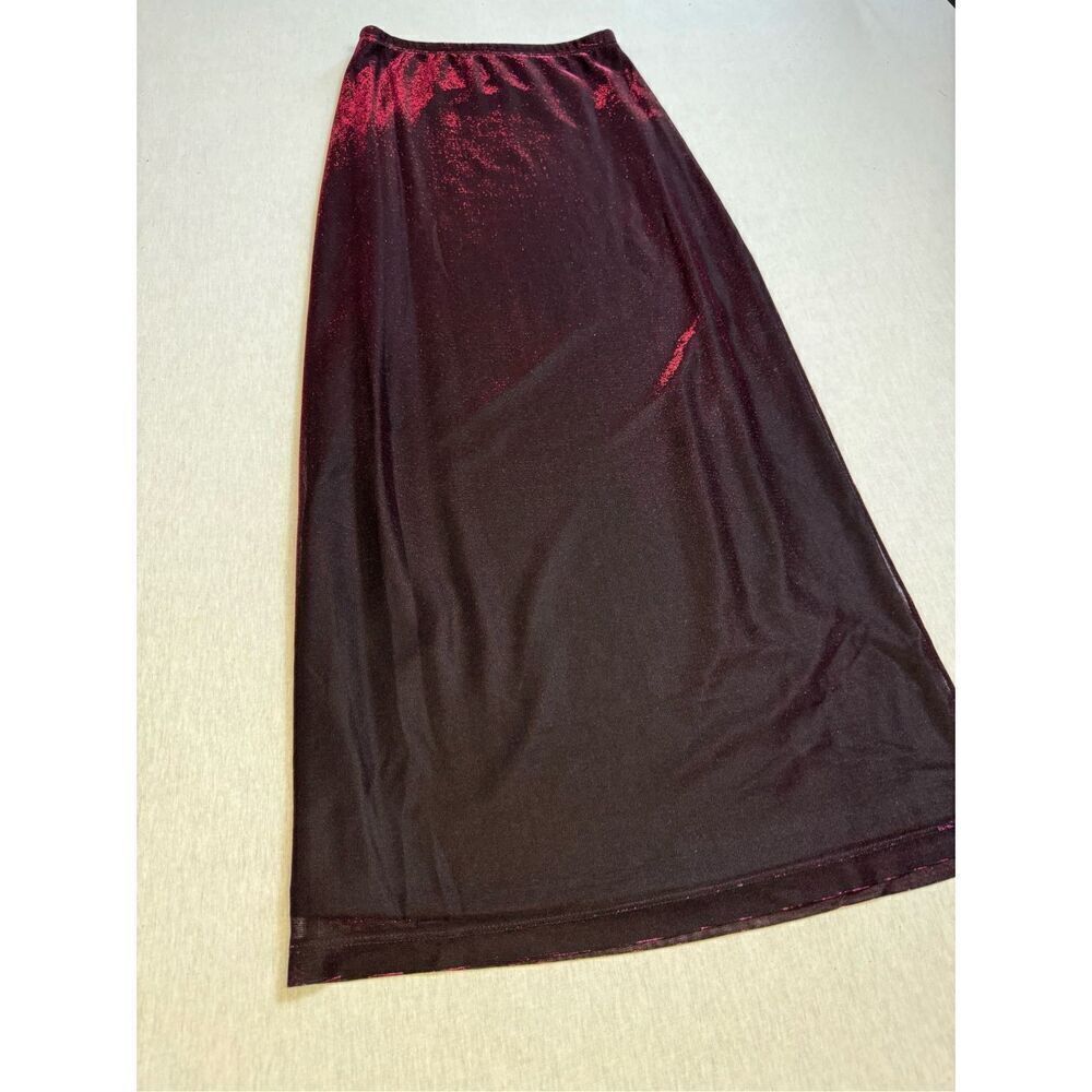 Vintage Whimsagoth Maxi Skirt Black Sheer Pink Witchy Skirt Sz S